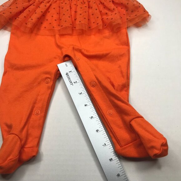Just One You by Carter’s Girls 9 Month 1 Piece Pumpkin Sleeper New Without Tags - Picture 11 of 14